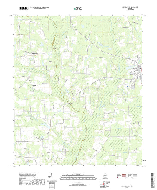 Nashville West Georgia US Topo Map Image