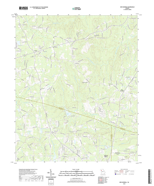 New Georgia Georgia US Topo Map Image