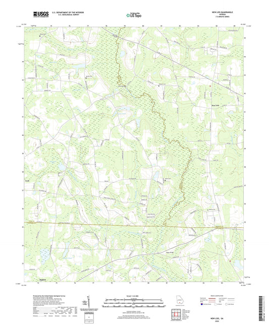 New Lois Georgia US Topo Map Image