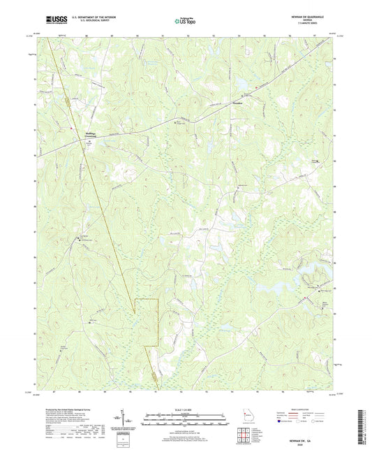 Newnan SW Georgia US Topo Map Image