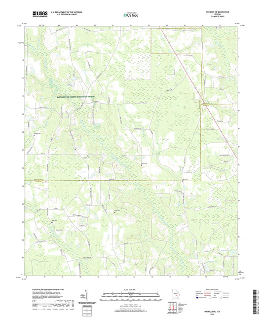 Nicholls NE Georgia US Topo Map Image