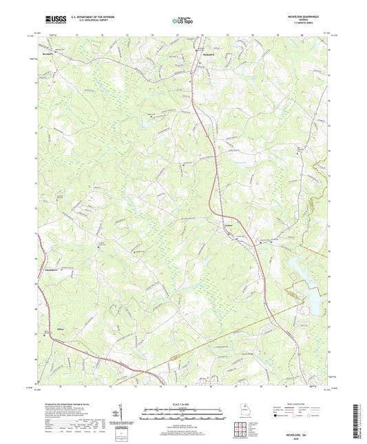 Nicholson Georgia US Topo Map Image