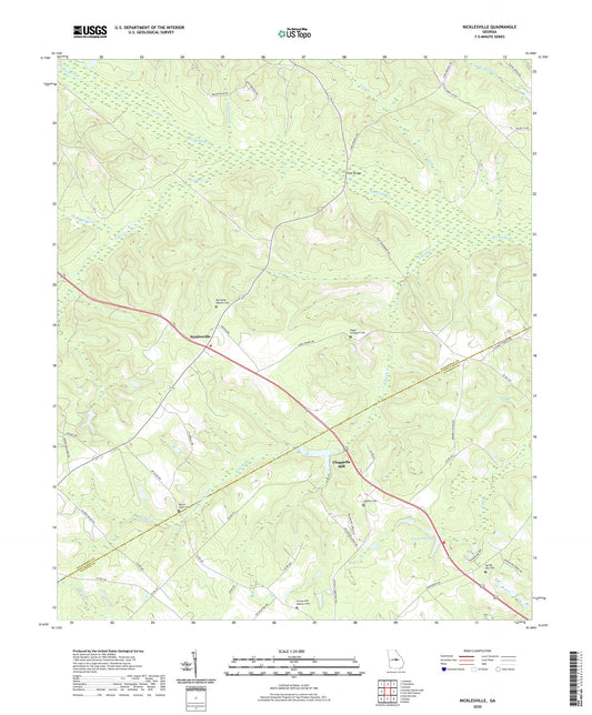 Nicklesville Georgia US Topo Map Image