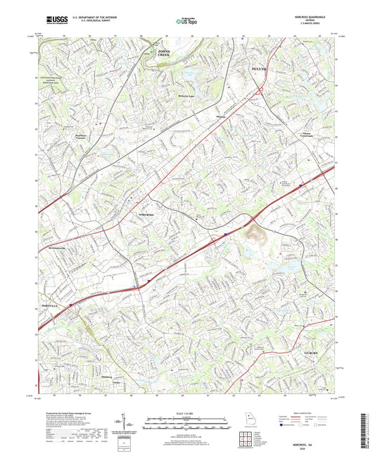 Norcross Georgia US Topo Map Image