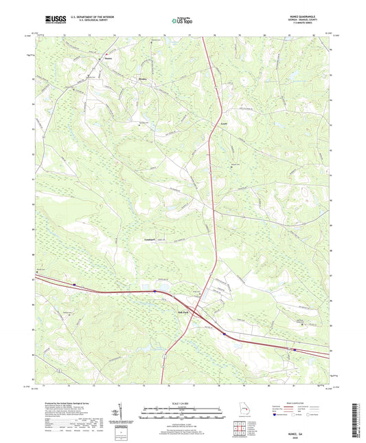 Nunez Georgia US Topo Map Image