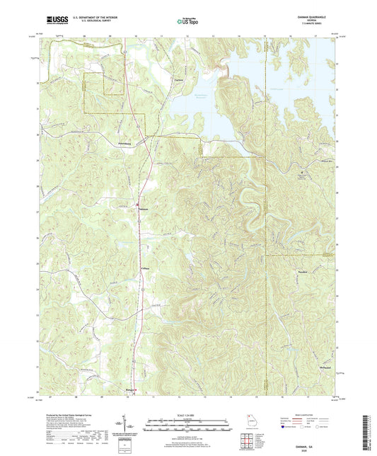Oakman Georgia US Topo Map Image