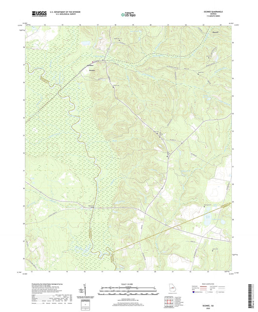 Oconee Georgia US Topo Map Image