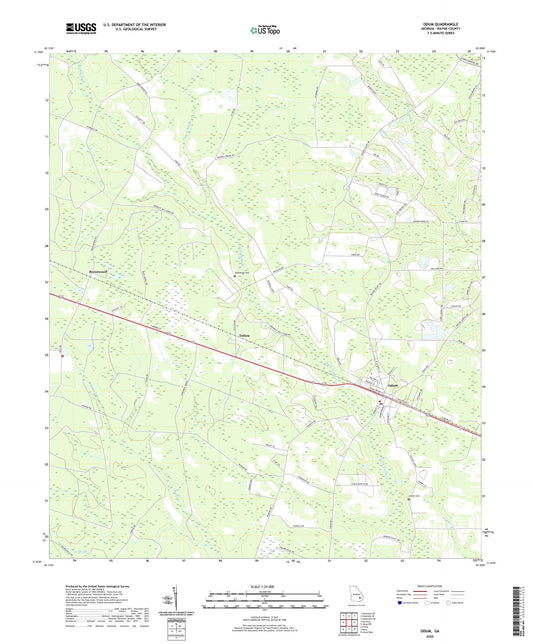 Odum Georgia US Topo Map Image