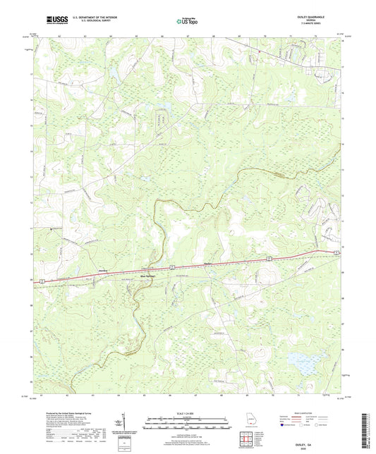 Ousley Georgia US Topo Map Image