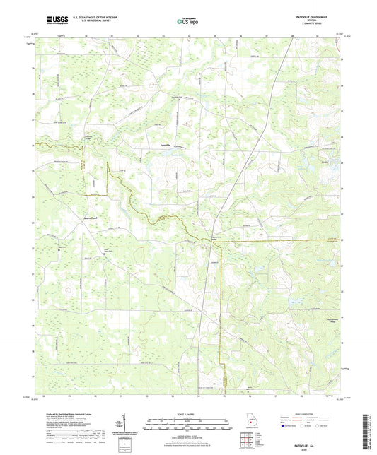 Pateville Georgia US Topo Map Image
