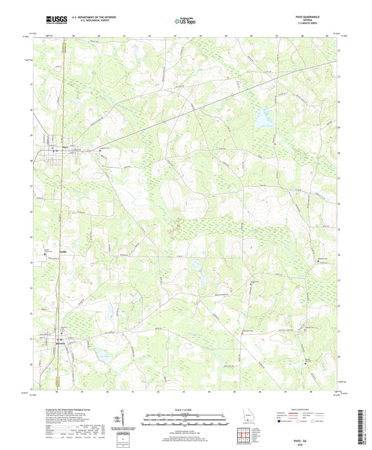 Pavo Georgia US Topo Map Image