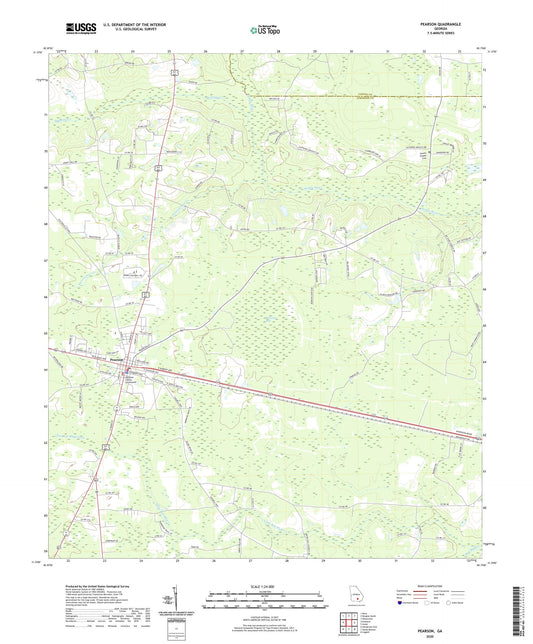 Pearson Georgia US Topo Map Image