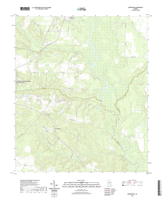 Pennington Georgia US Topo Map Image