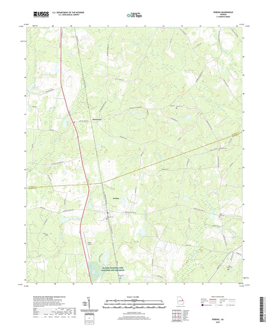 Perkins Georgia US Topo Map Image