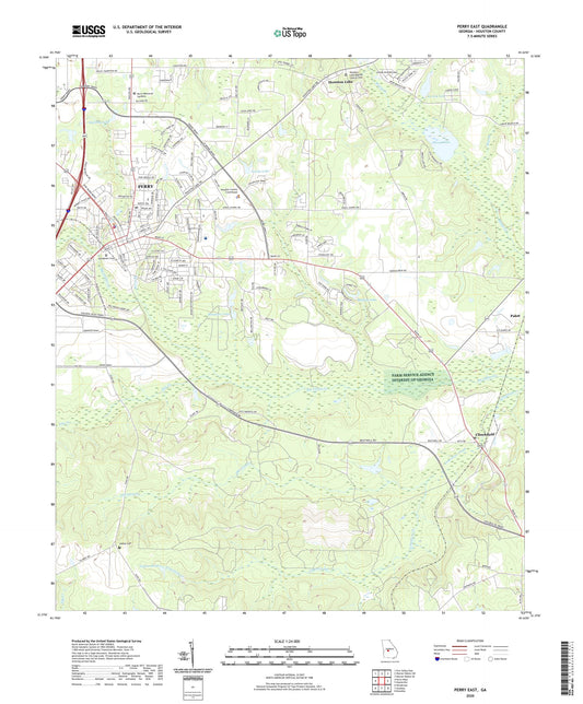 Perry East Georgia US Topo Map Image
