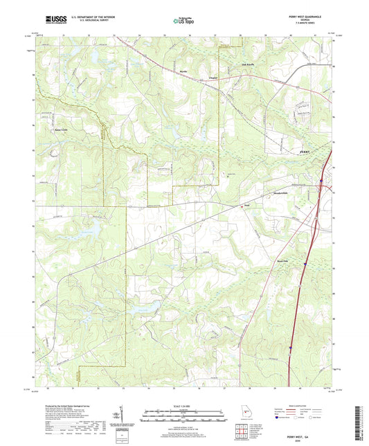 Perry West Georgia US Topo Map Image
