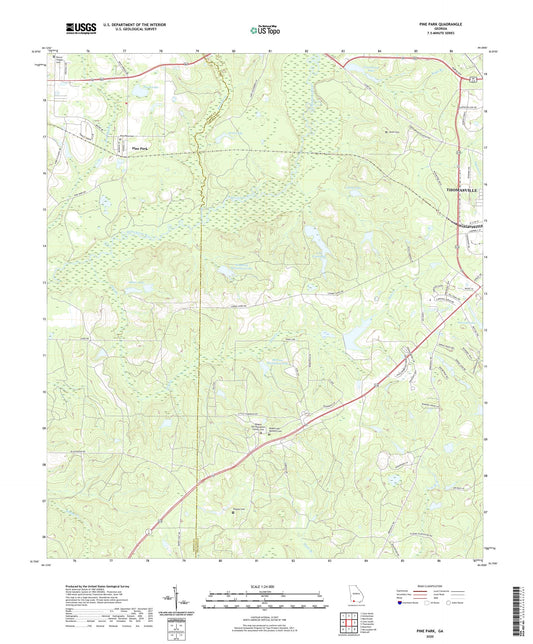 Pine Park Georgia US Topo Map Image