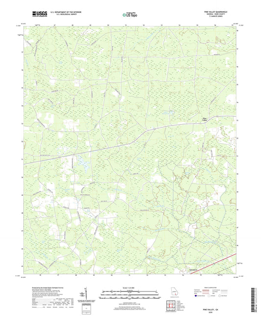 Pine Valley Georgia US Topo Map Image