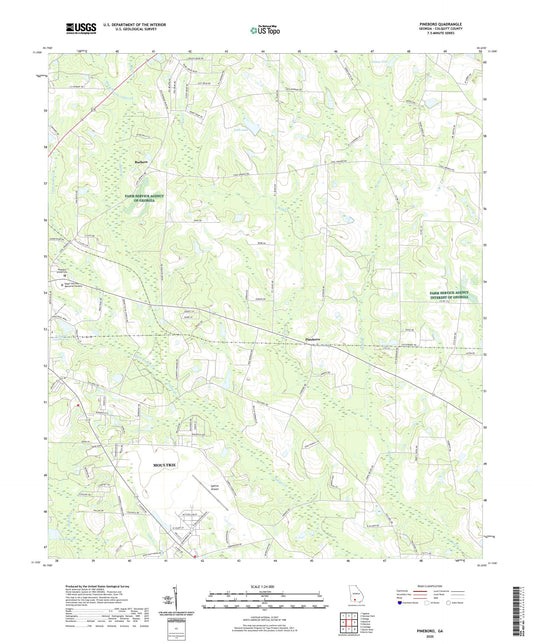 Pineboro Georgia US Topo Map Image