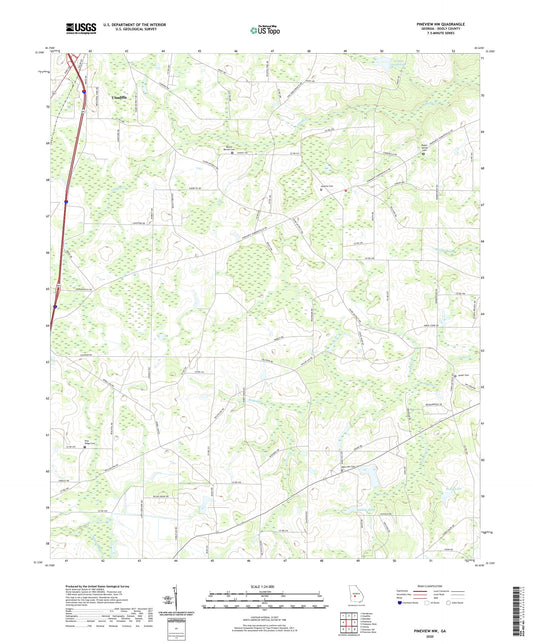 Pineview NW Georgia US Topo Map Image