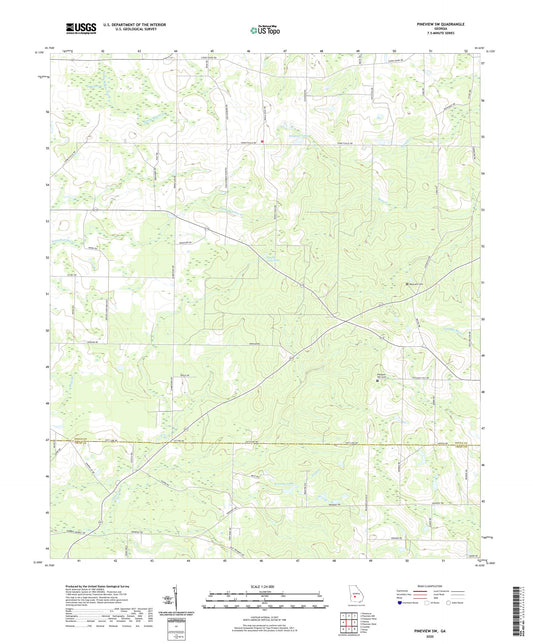 Pineview SW Georgia US Topo Map Image
