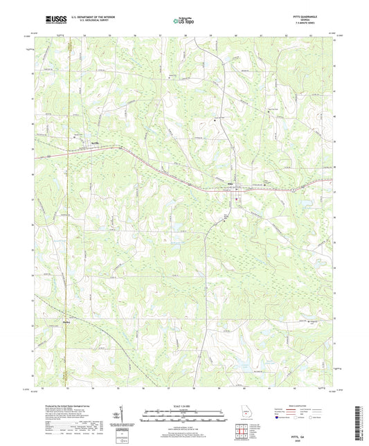 Pitts Georgia US Topo Map Image