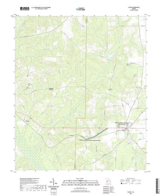 Plains Georgia US Topo Map Image