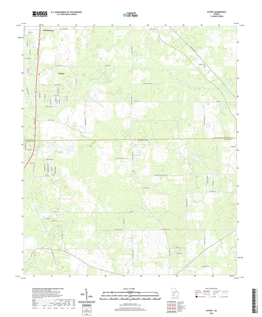 Putney Georgia US Topo Map Image