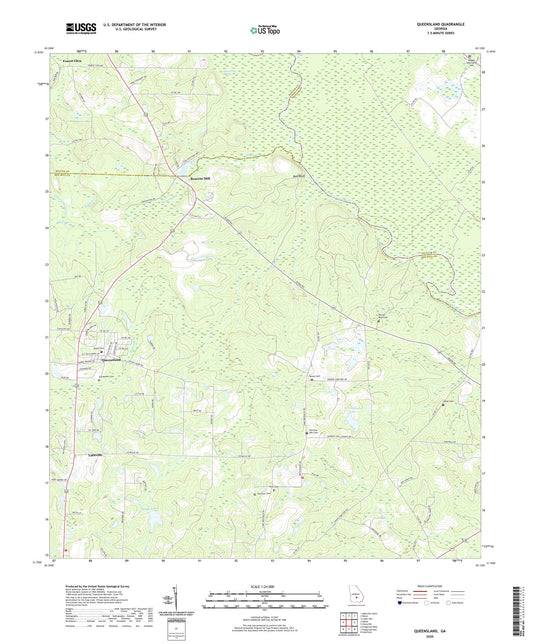 Queensland Georgia US Topo Map Image