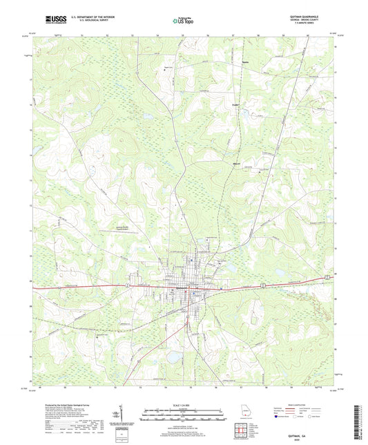 Quitman Georgia US Topo Map Image