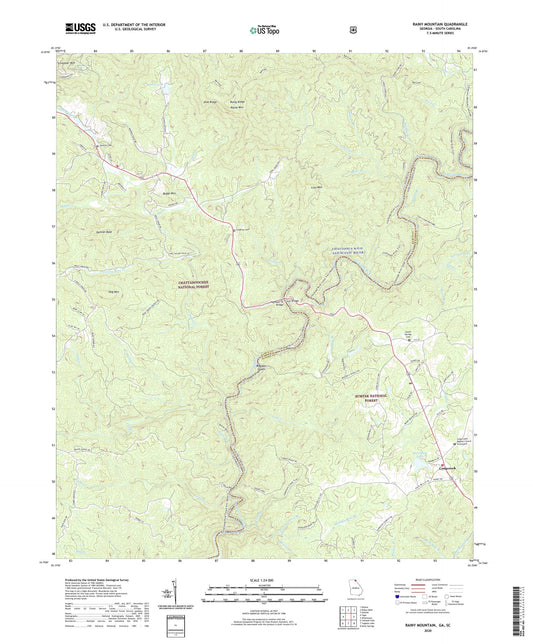 Rainy Mountain Georgia US Topo Map Image
