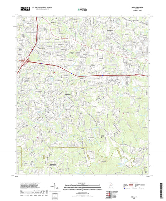 Redan Georgia US Topo Map Image