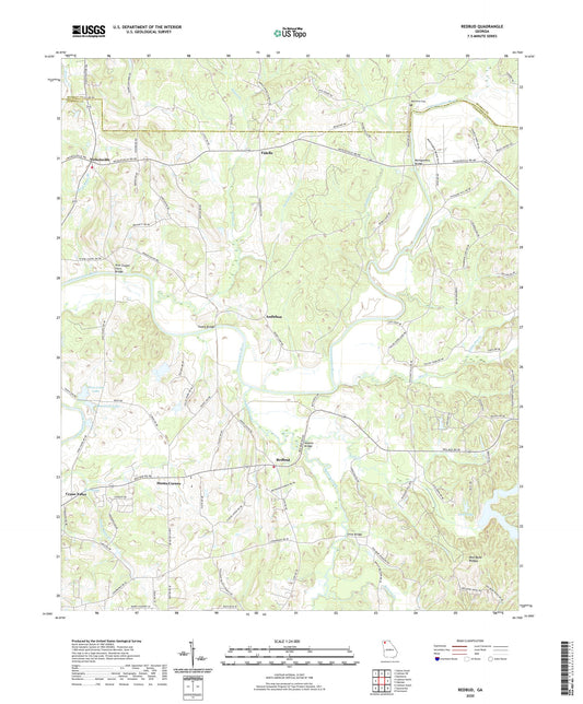 Redbud Georgia US Topo Map Image