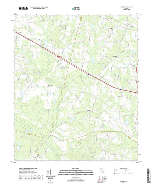 Register Georgia US Topo Map Image