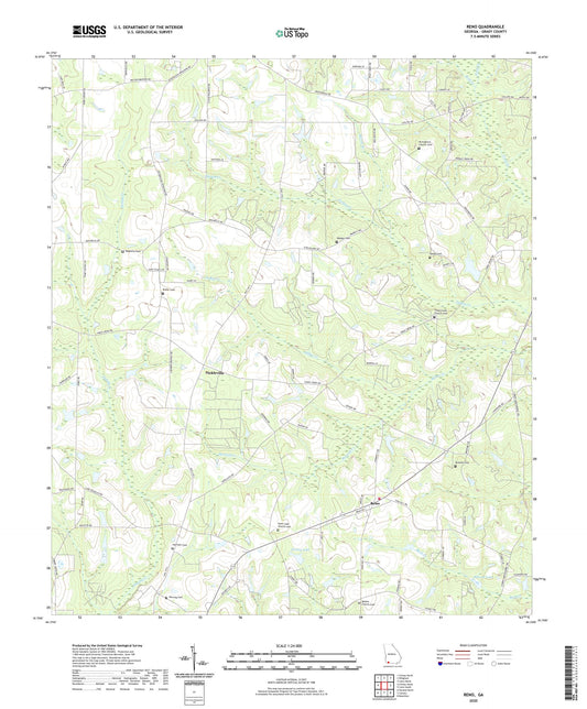 Reno Georgia US Topo Map Image