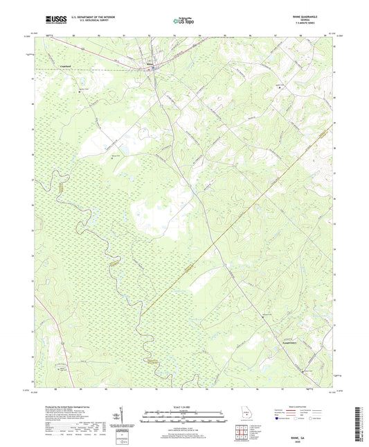 Rhine Georgia US Topo Map Image