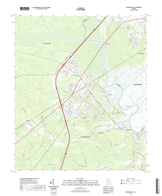 Richmond Hill Georgia US Topo Map Image