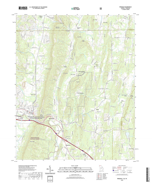 Ringgold Georgia US Topo Map Image