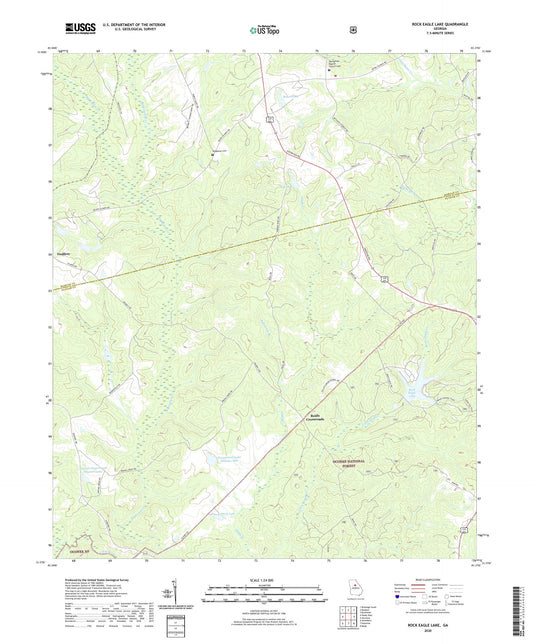 Rock Eagle Lake Georgia US Topo Map Image