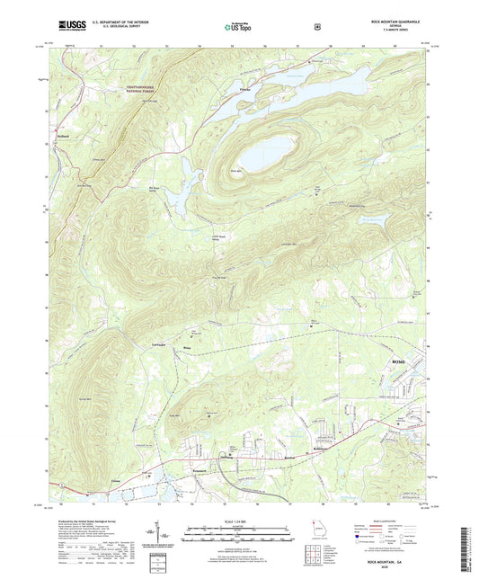 Rock Mountain Georgia US Topo Map Image