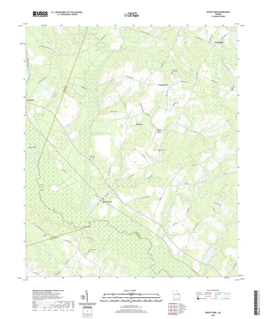 Rocky Ford Georgia US Topo Map Image