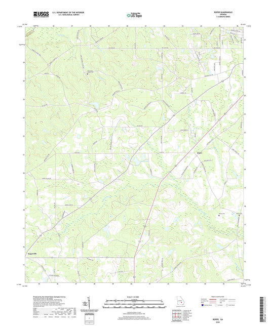Roper Georgia US Topo Map Image