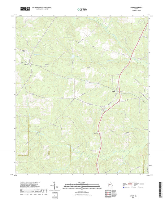 Rupert Georgia US Topo Map Image