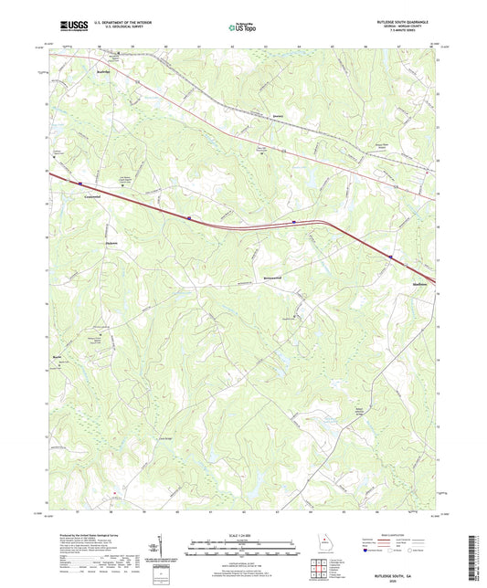 Rutledge South Georgia US Topo Map Image