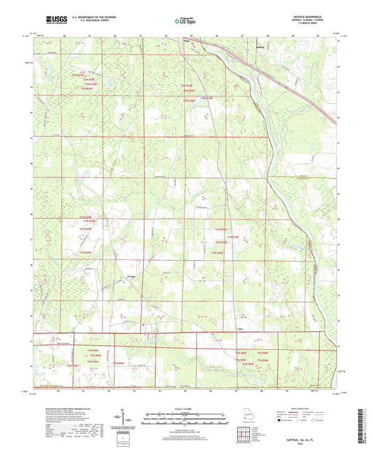 Saffold Georgia US Topo Map Image