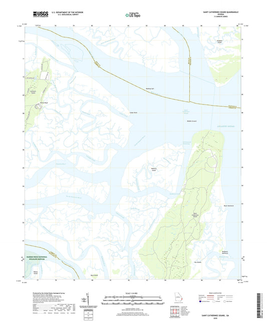 Saint Catherines Sound Georgia US Topo Map Image