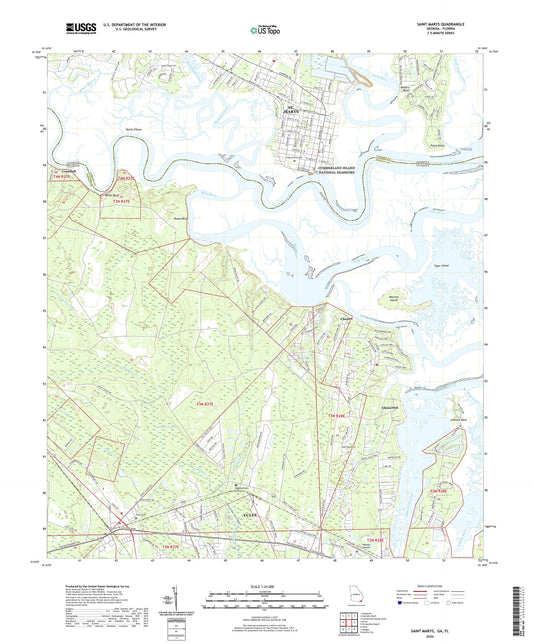 Saint Marys Georgia US Topo Map Image