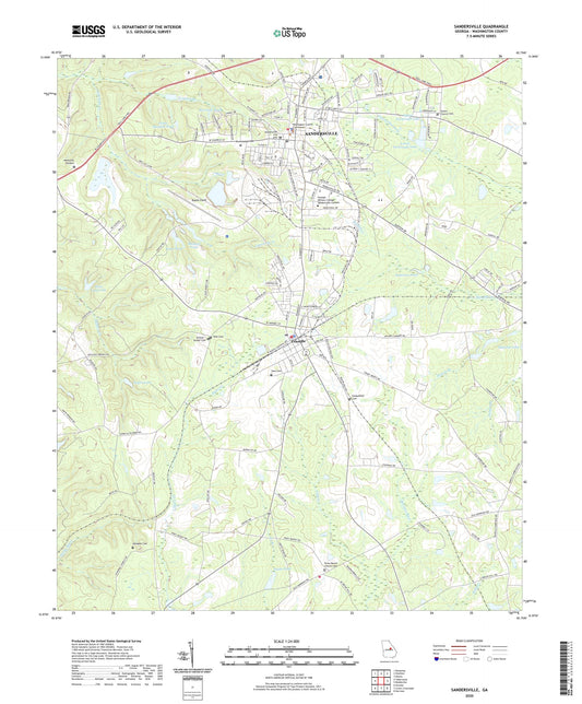 Sandersville Georgia US Topo Map Image