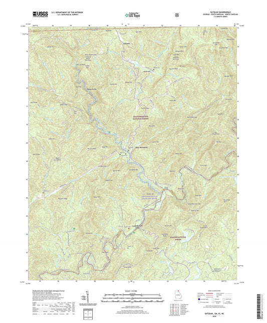 Satolah Georgia US Topo Map Image