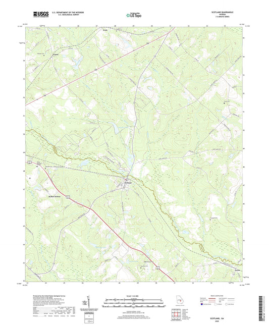 Scotland Georgia US Topo Map Image